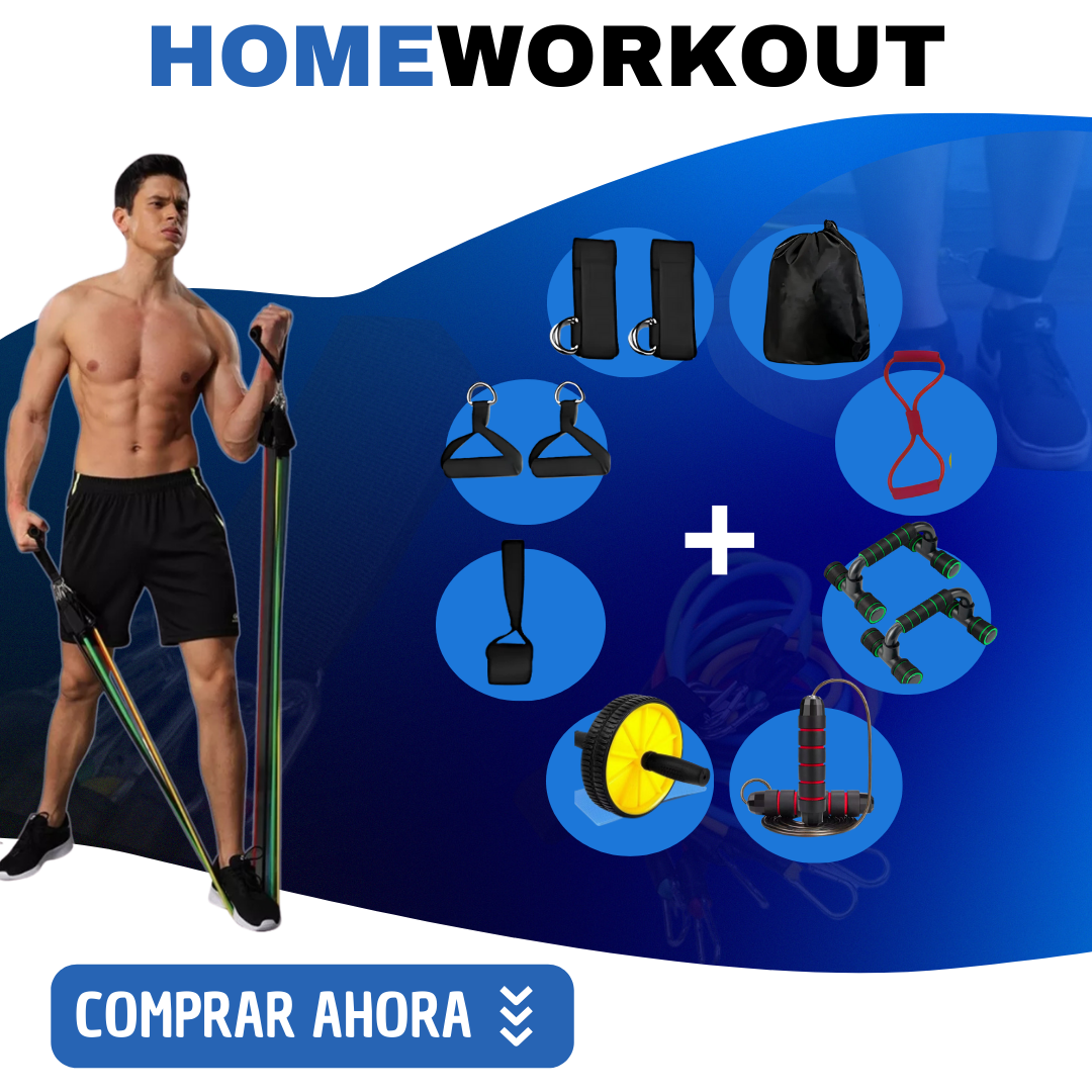 Combo HomeWorkout® 16 Piezas | Implementos Ejercicio En Casa