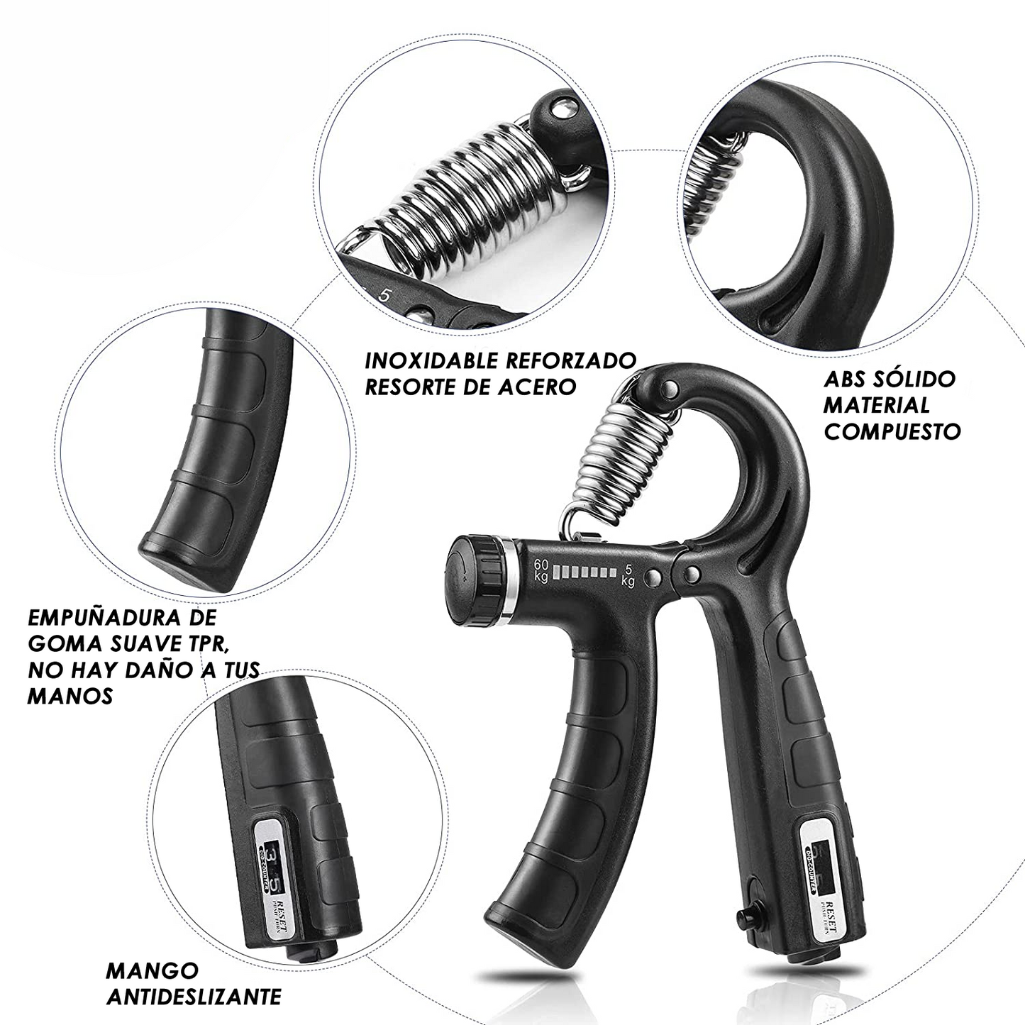 HandGrip®  Ejercitador Antebrazo 60kg